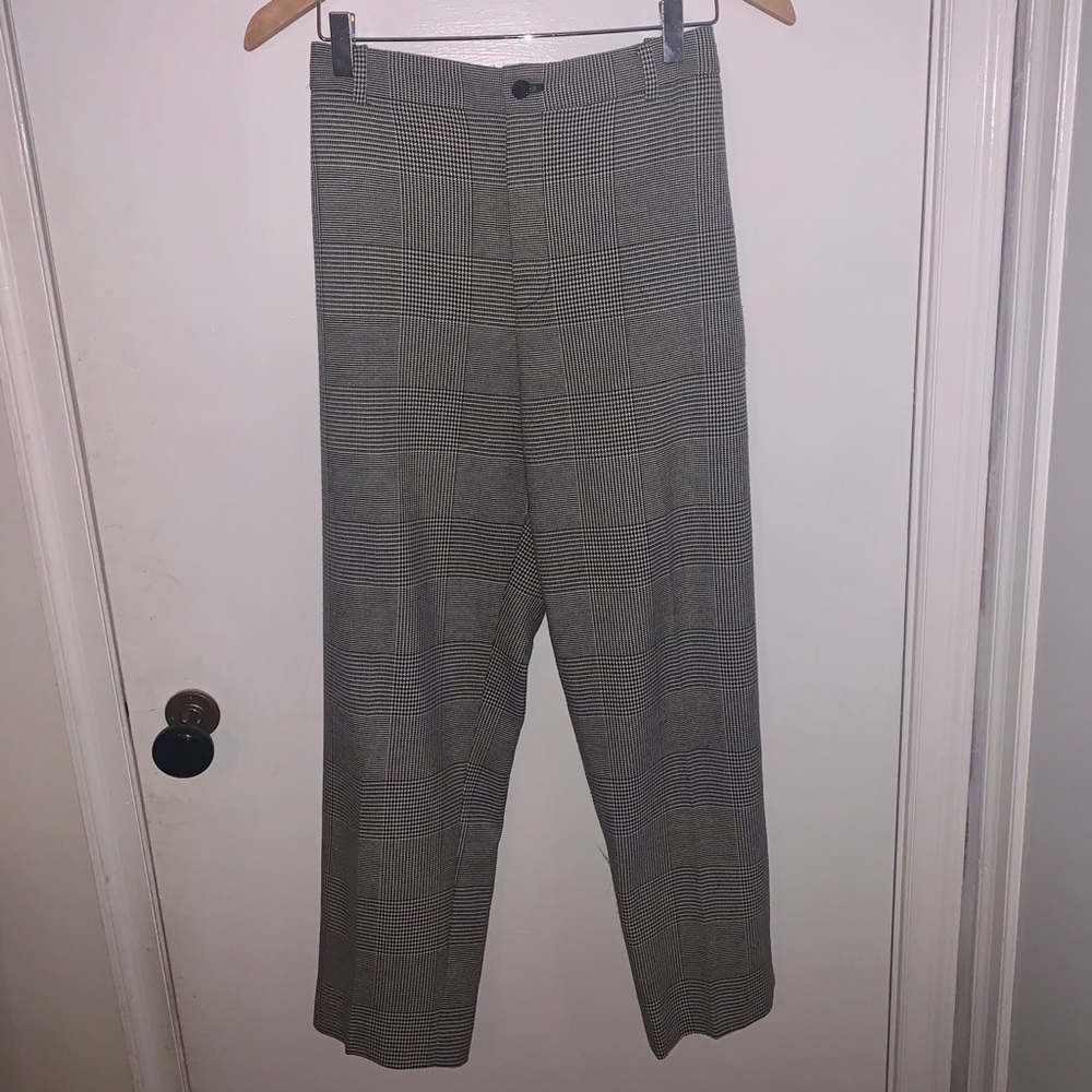 Club Monaco plaid straight leg dress pants